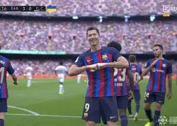巴塞罗那西甲取胜塞维利亚,莱万进球 巴塞罗那西甲取胜塞维利亚,莱万进球
